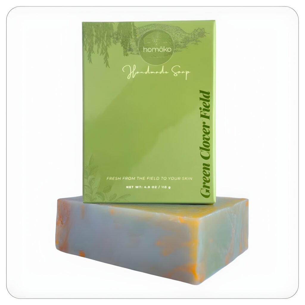 green clover field soap